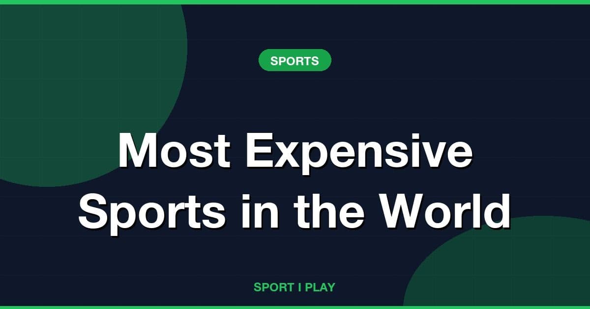 Most Expensive Sports in the World