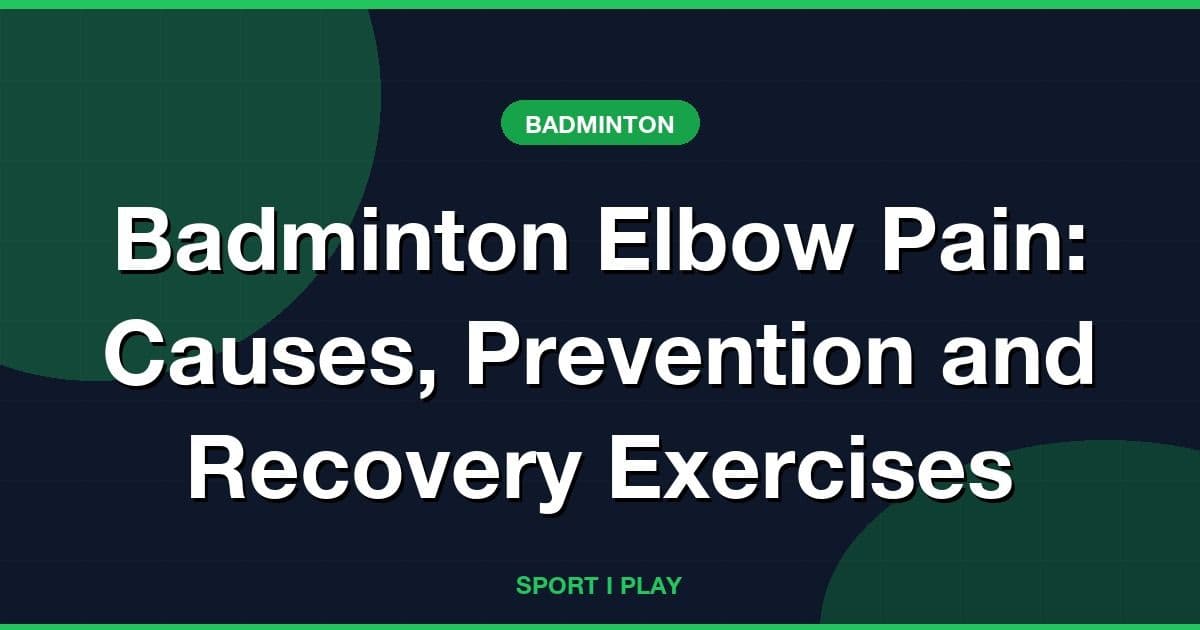 Badminton Elbow Pain: Causes, Prevention and Recovery Exercises