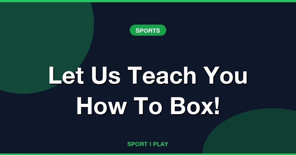 Let Us Teach You How To Box!
