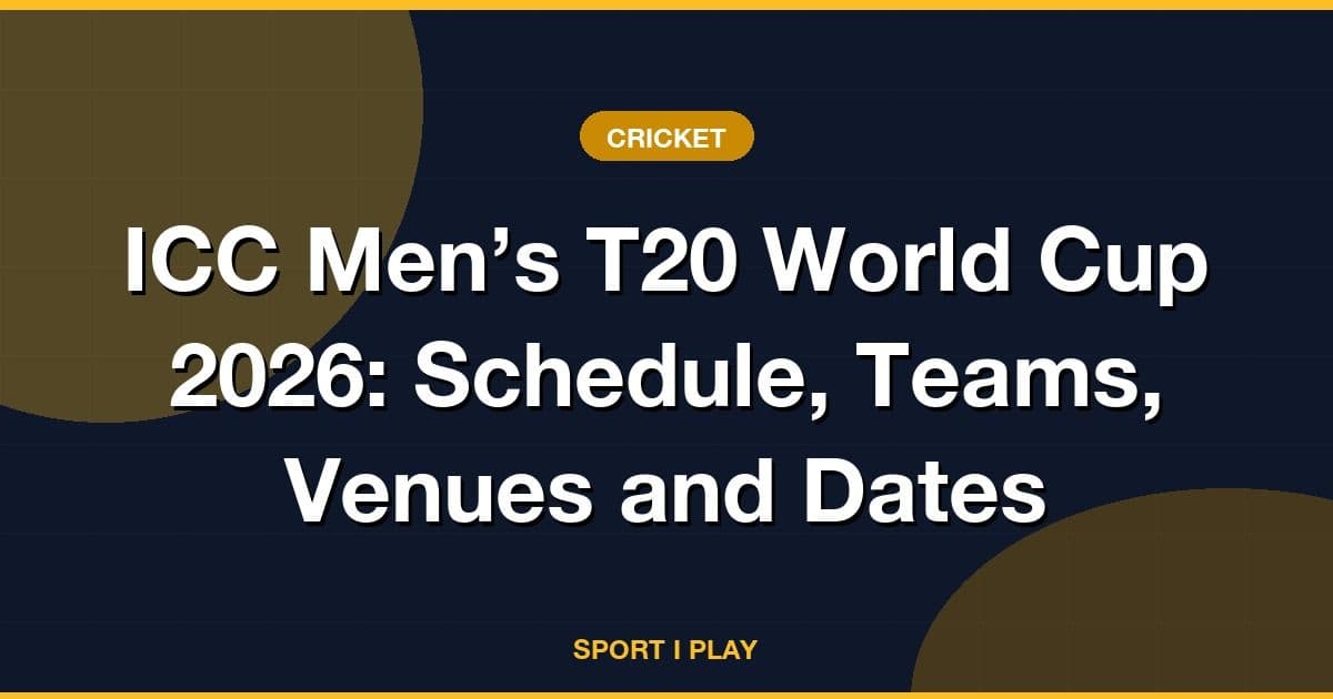 ICC Men’s T20 World Cup 2026: Schedule, Teams, Venues and Dates