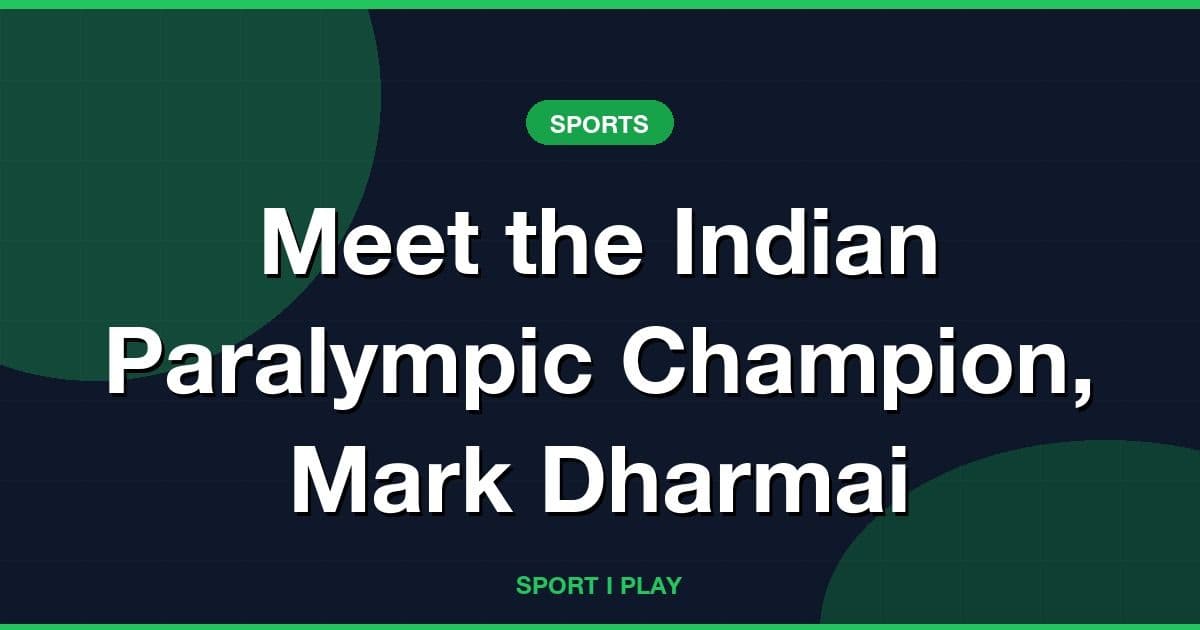 Meet the Indian Paralympic Champion, Mark Dharmai