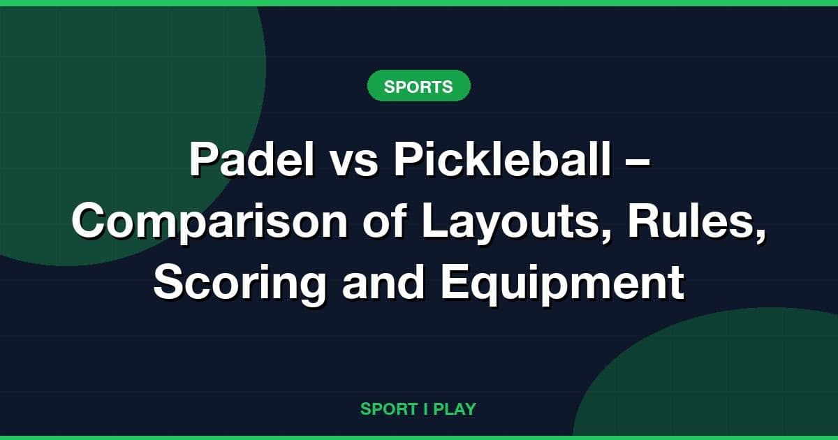 Padel vs Pickleball – Comparison of Layouts, Rules, Scoring and Equipment