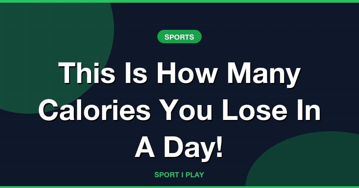 This Is How Many Calories You Lose In A Day!