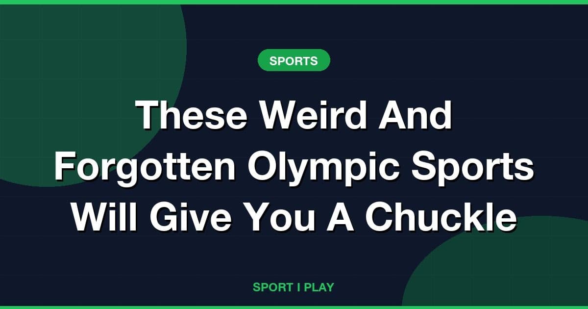 These Weird And Forgotten Olympic Sports Will Give You A Chuckle