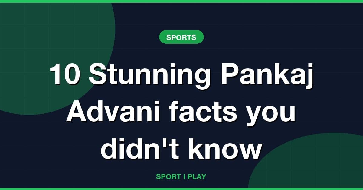 10 Stunning Pankaj Advani facts you didn't know