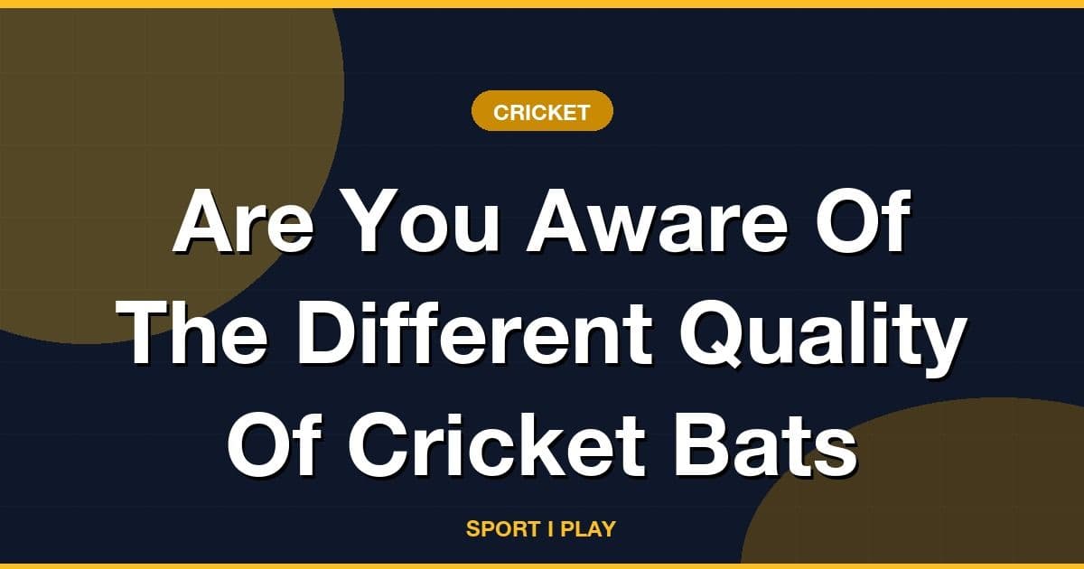 Are You Aware Of The Different Quality Of Cricket Bats
