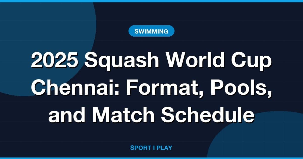 2025 Squash World Cup Chennai: Format, Pools, and Match Schedule
