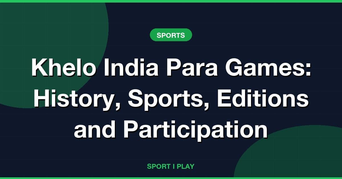 Khelo India Para Games: History, Sports, Editions and Participation