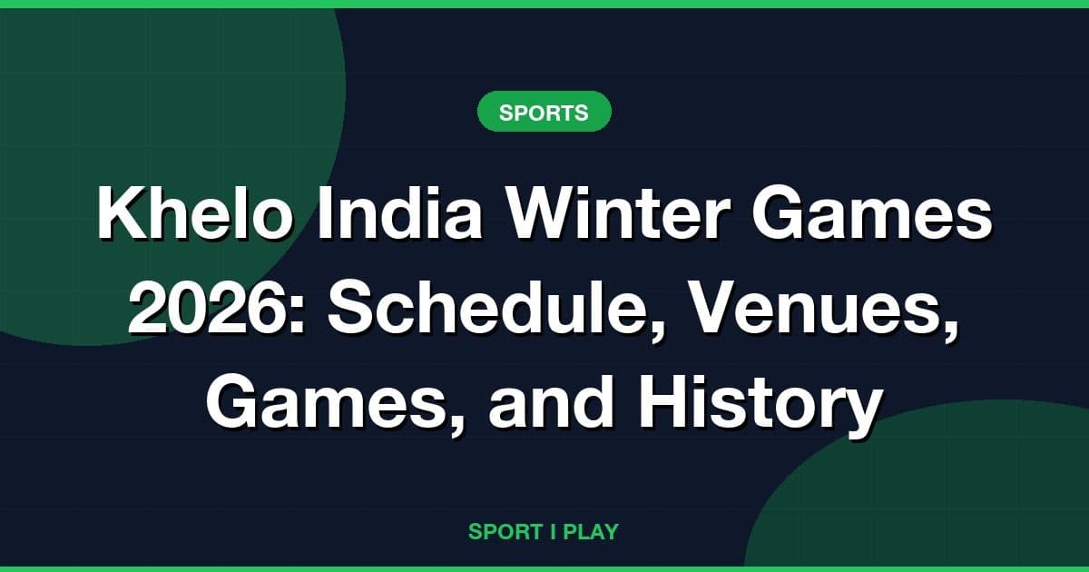 Khelo India Winter Games 2026: Schedule, Venues, Games, and History