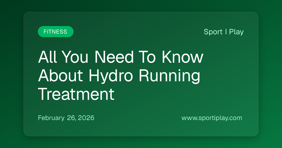 All You Need To Know About Hydro Running Treatment
